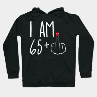 Vintage 66th Birthday I Am 65 Plus 1 Middle Finger Hoodie